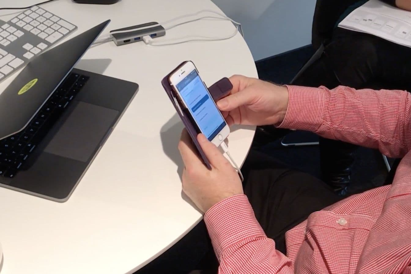 Image of a user testing